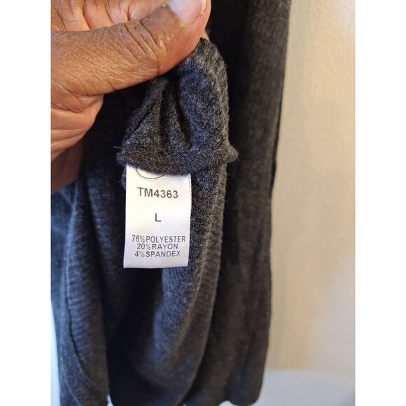 THML ANTHROPOLOGIE Ribbed Tent Dress Sz L Casual Cozycore Mature Lounge Summer - Picture 8 of 9